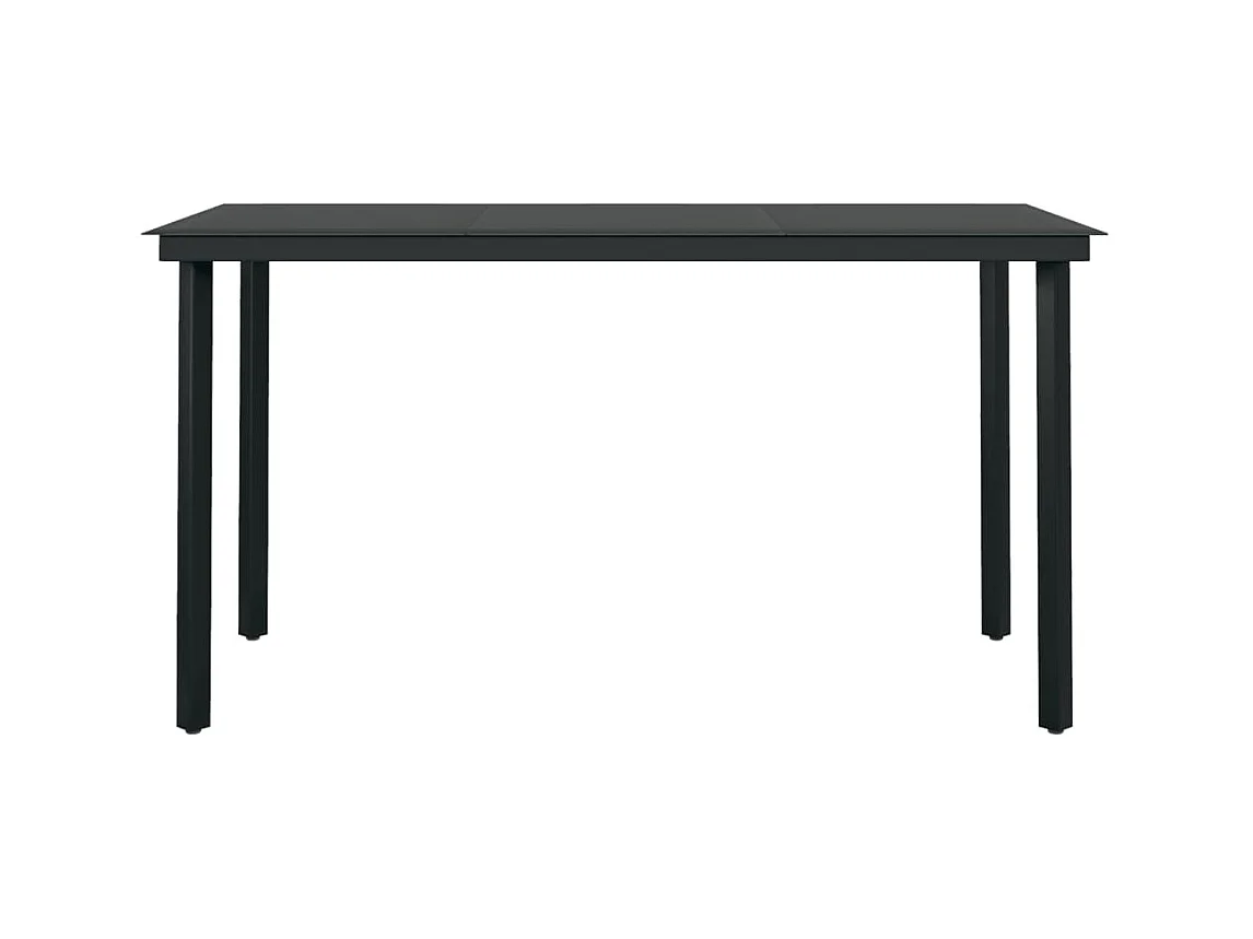 Stoughton  Ensemble à manger de jardin 7 pcs Gris et noir