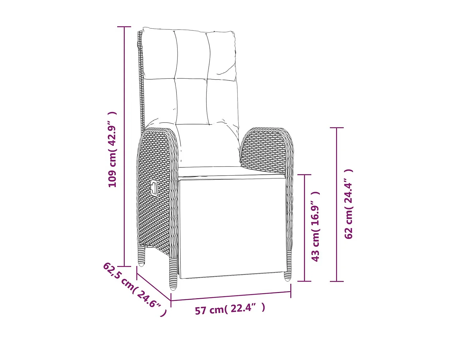 Altamura  9-delige Tuinset poly rattan zwart
