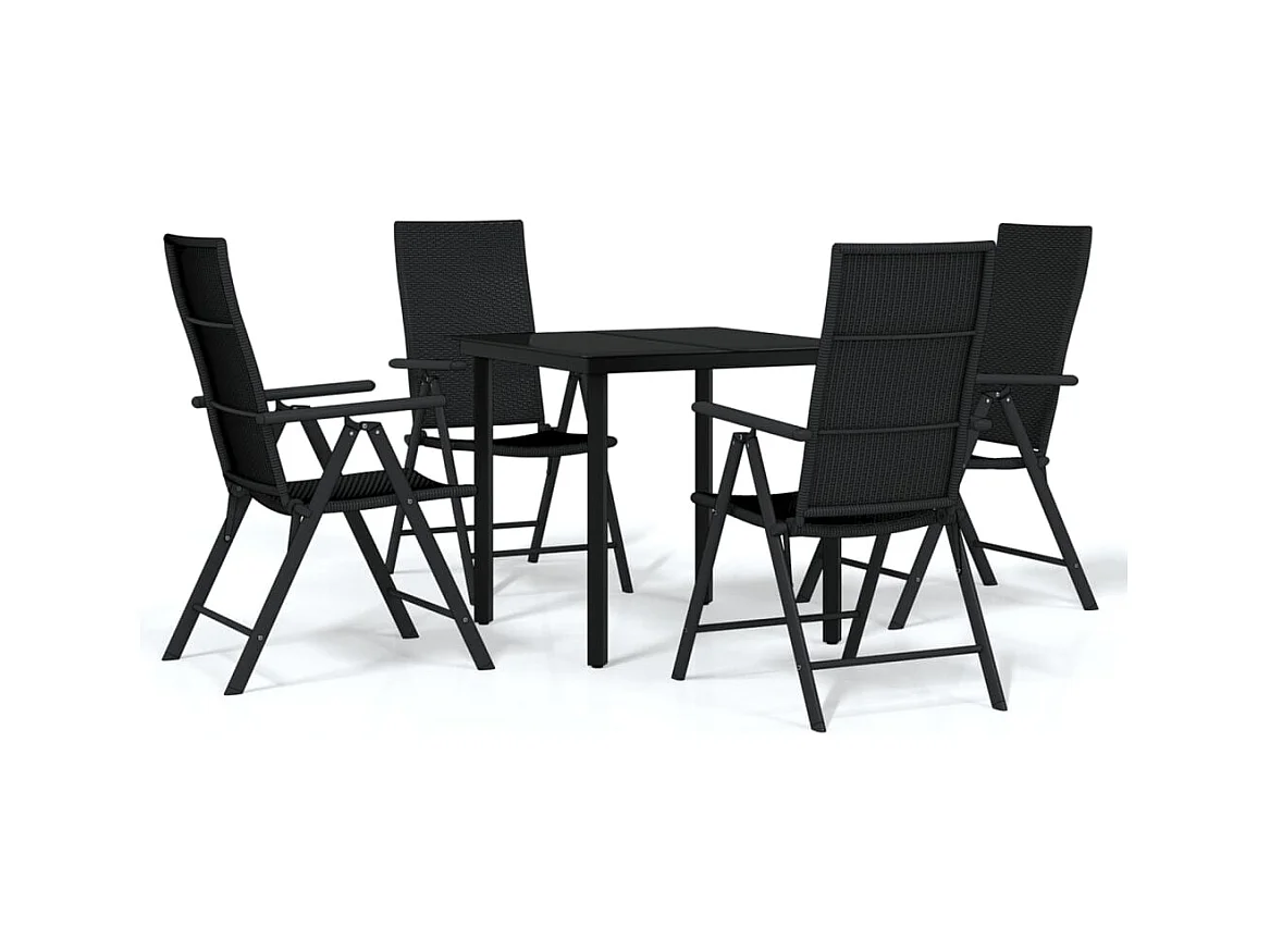 Sondrio  5-delige Tuinset zwart