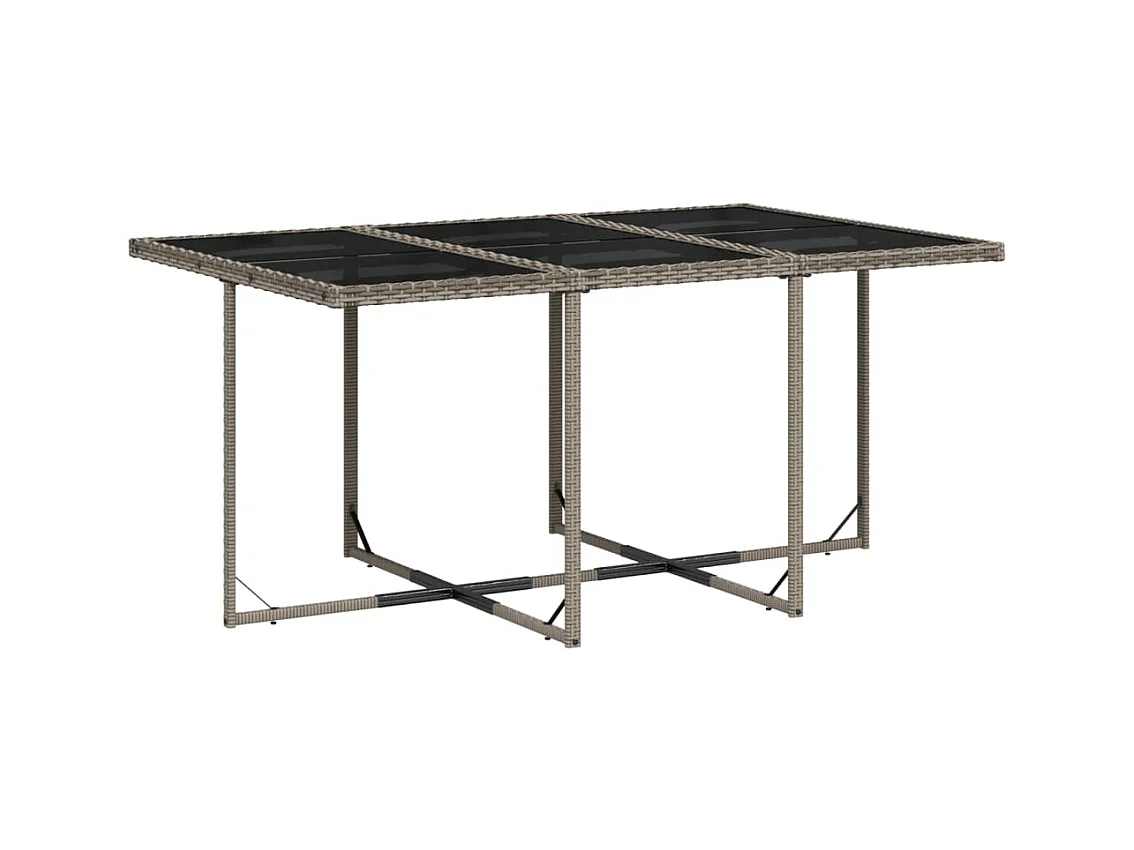 Jeffersontown  7-delige Tuinset met kussens poly rattan grijs