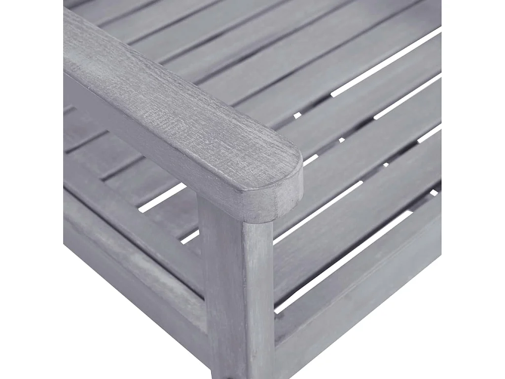 Max-Olivier  Juego de comedor para jardín 9 piezas madera maciza acacia gris