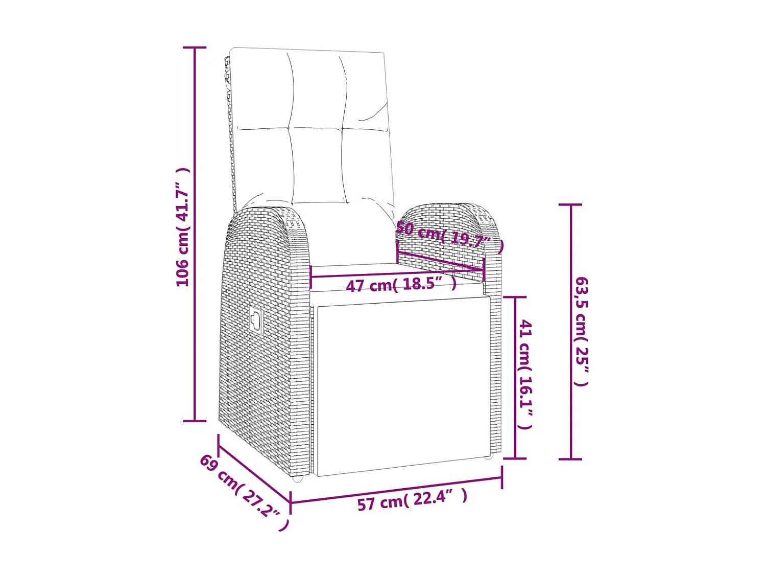 Garden Furniture -  Ensemble à manger de jardin 5pcs Noir Poly rotin et acacia