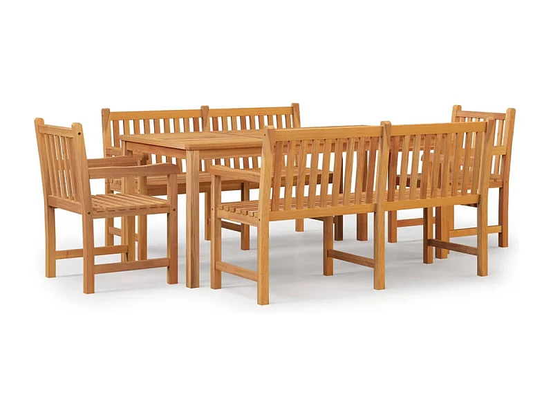 Piotr  5-delige Tuinset massief teakhout