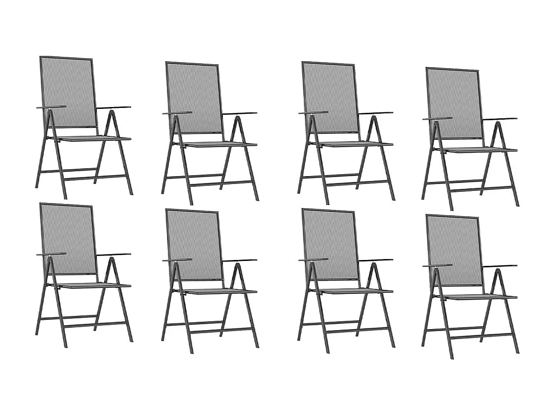 Terina  Ensemble à manger de jardin 9 pcs anthracite acier