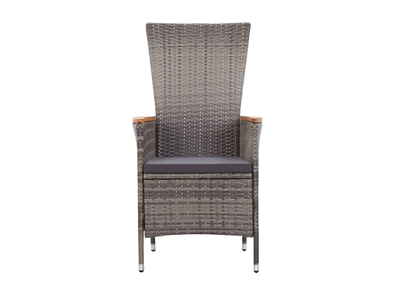 Zeldrik  Ensemble à manger de jardin avec coussins 3 pcs Gris