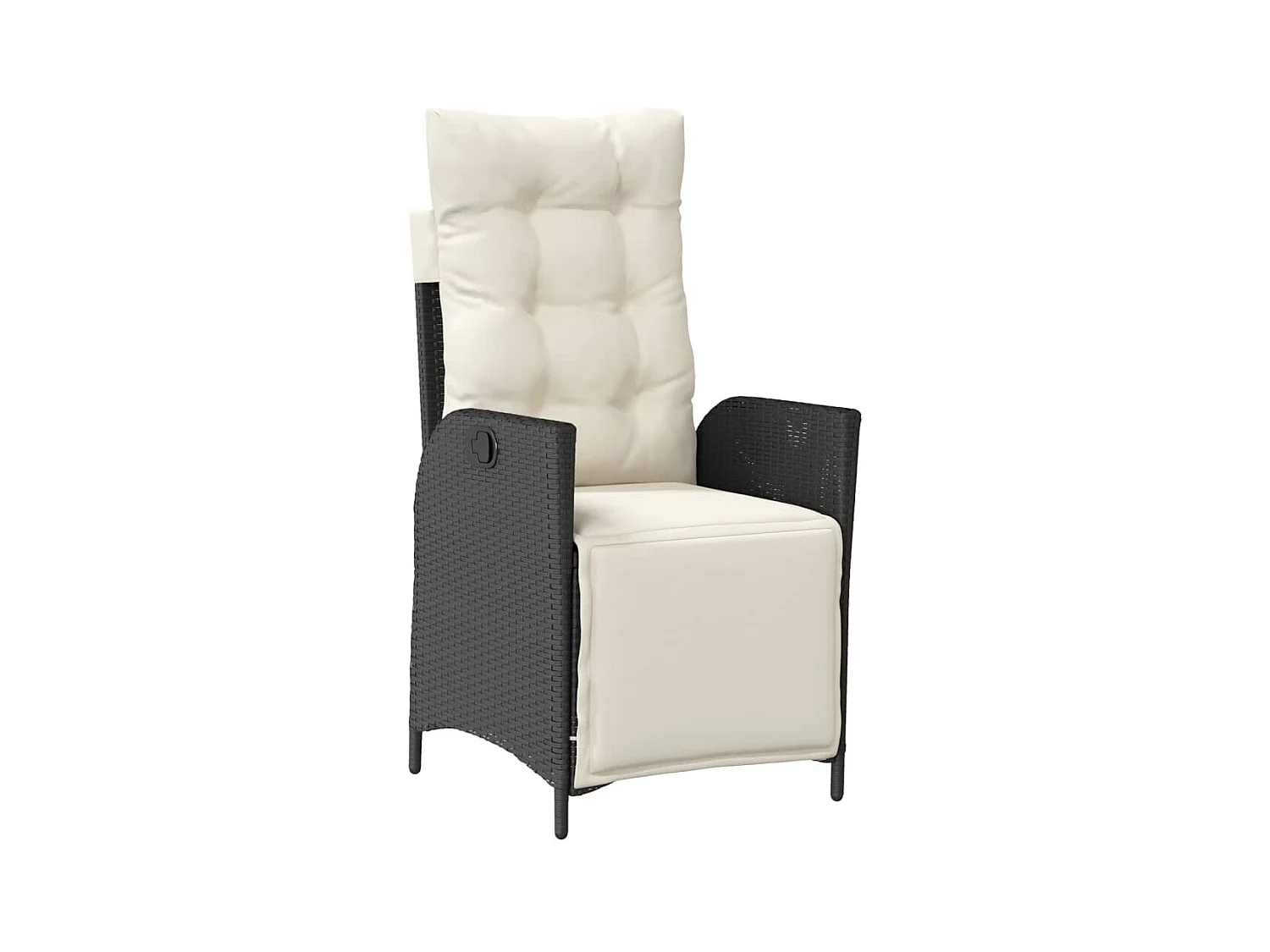 Greta  3-delige Tuinset met kussens poly rattan zwart