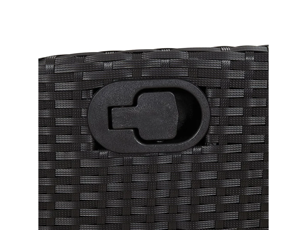 Greta  3-delige Tuinset met kussens poly rattan zwart