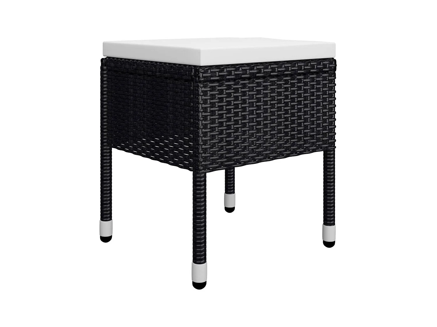 Nesira  Juego de comedor de jardín de 7 piezas negro