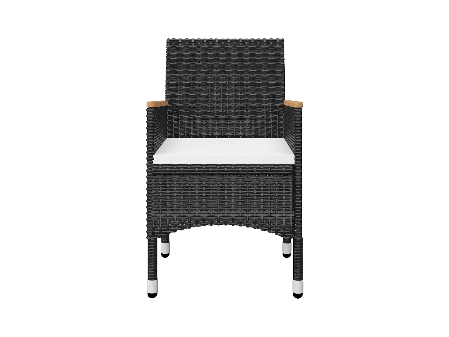 Nesira  Juego de comedor de jardín de 7 piezas negro