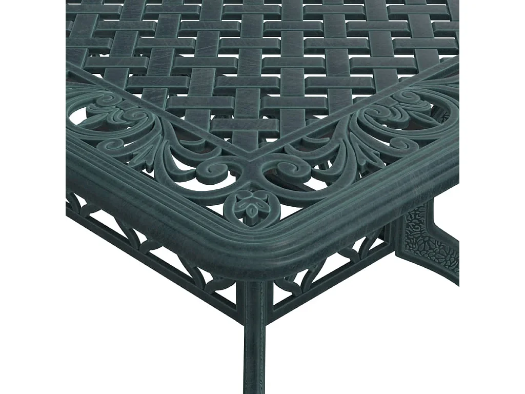 Prolenta Premium -  Ensemble à manger de jardin 7 pcs vert aluminium coulé