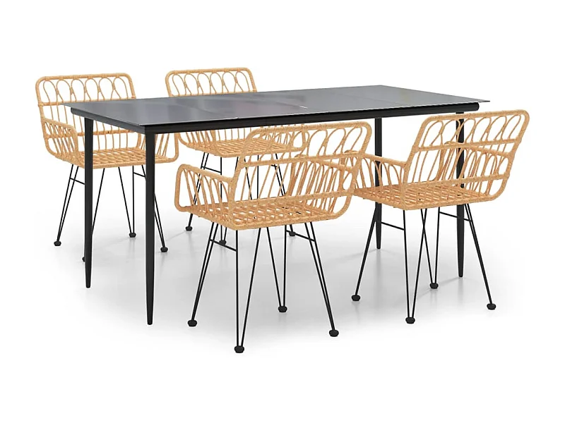 Arkadelphia  5-delige Tuinset poly rattan