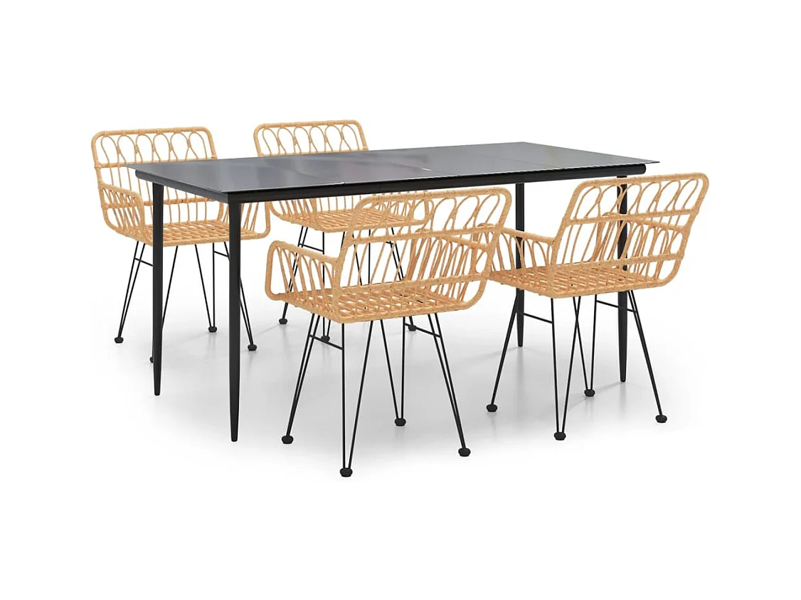 Arkadelphia  5-delige Tuinset poly rattan