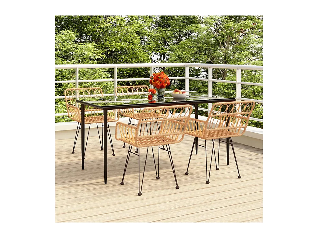 Arkadelphia  5-delige Tuinset poly rattan