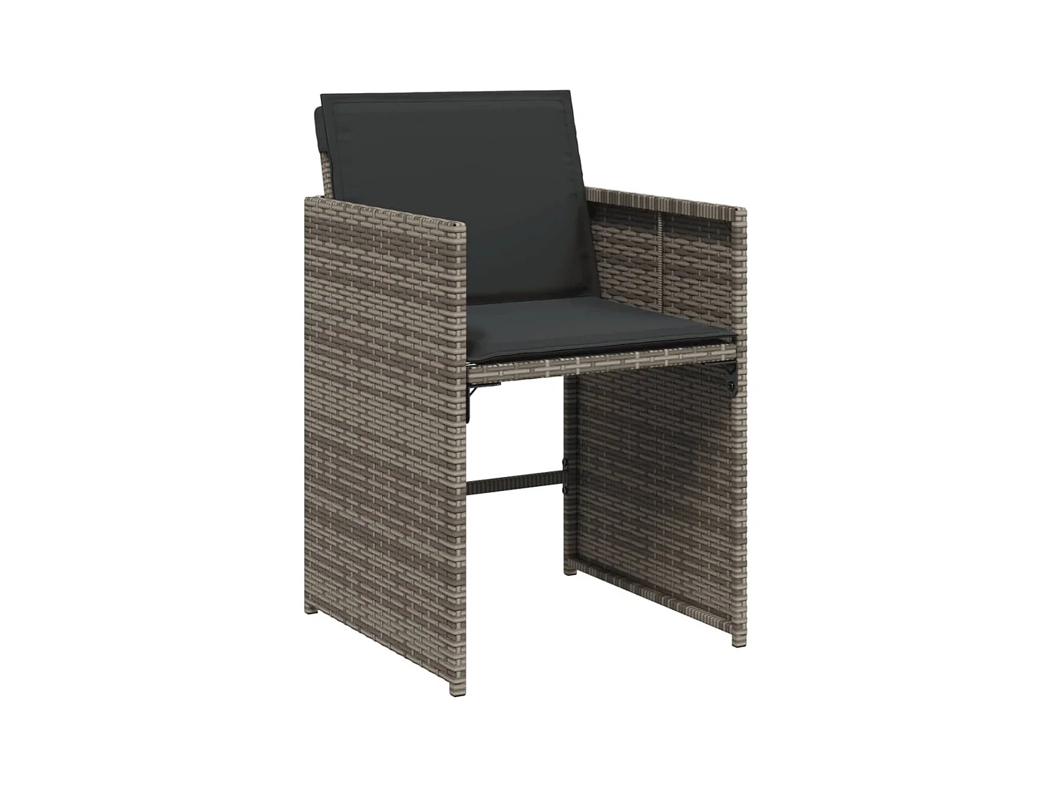 Zele  11-delige Tuinset met kussens poly rattan grijs