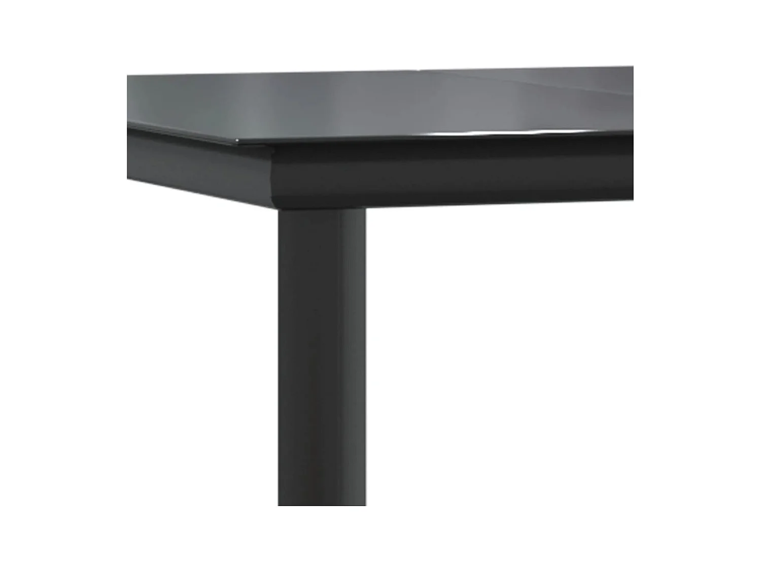 Karl Mason  Ensemble à manger de jardin coussins 5pcs Noir Résine tressée