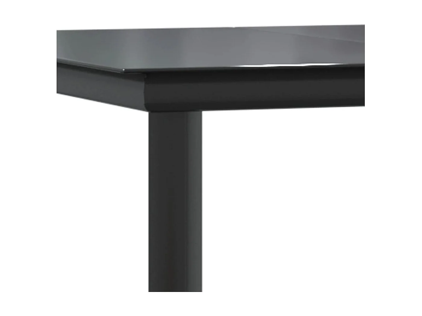 Karl Mason  Ensemble à manger de jardin coussins 5pcs Noir Résine tressée