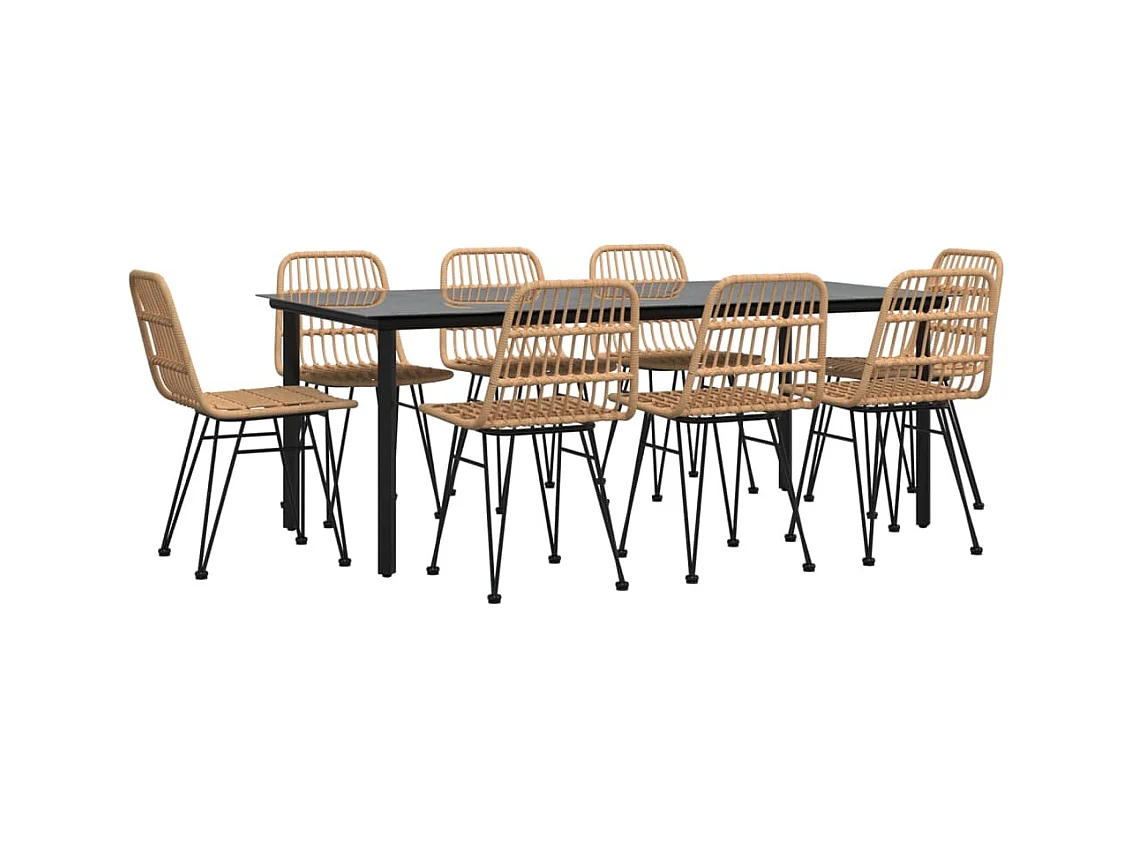 Ballyhaise  9-delige Tuinset poly rattan