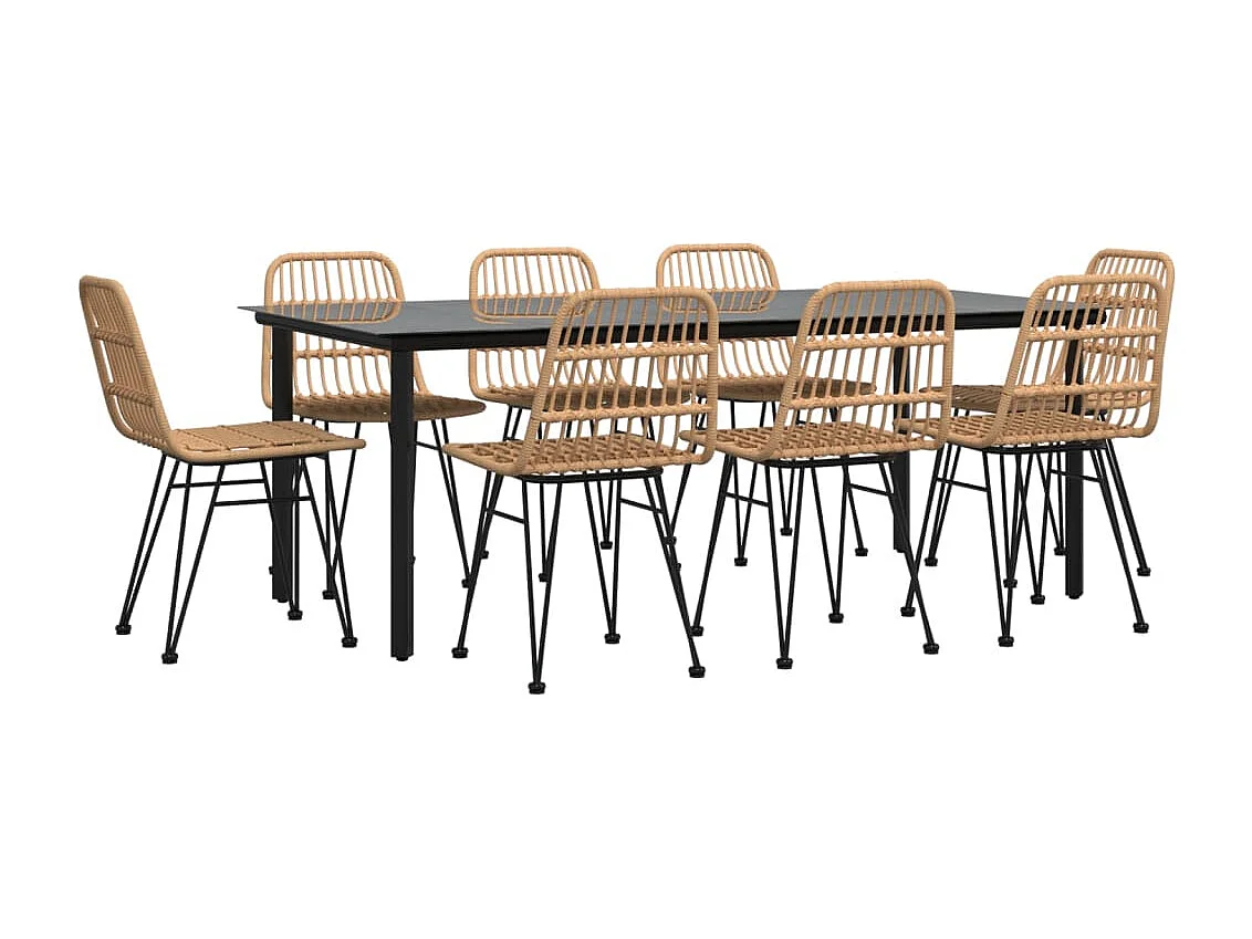 Ballyhaise  9-delige Tuinset poly rattan