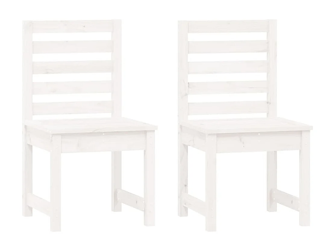 Janne Elise  Ensemble à manger de jardin 7 pcs blanc bois massif de pin