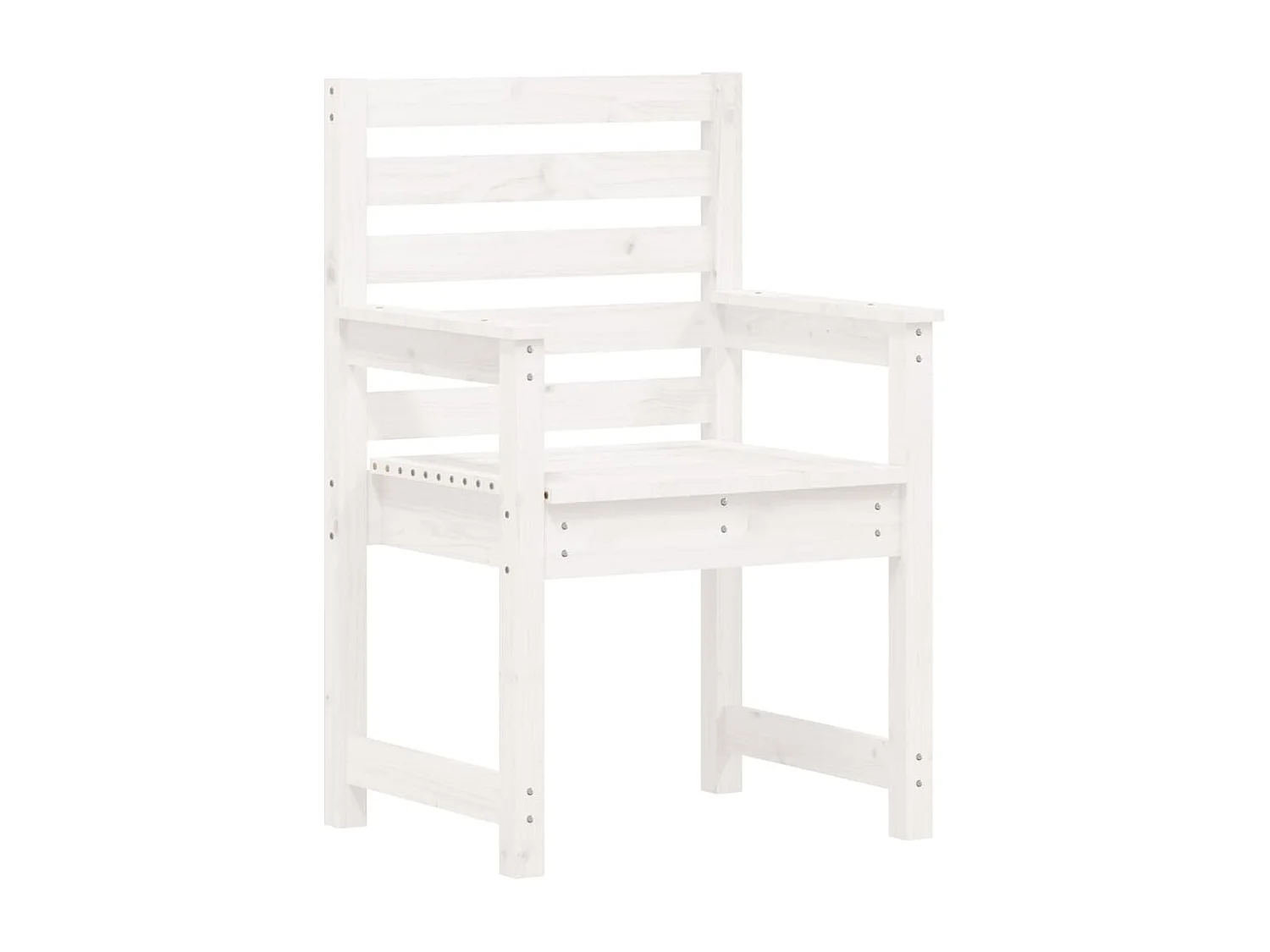 Janne Elise  Ensemble à manger de jardin 7 pcs blanc bois massif de pin
