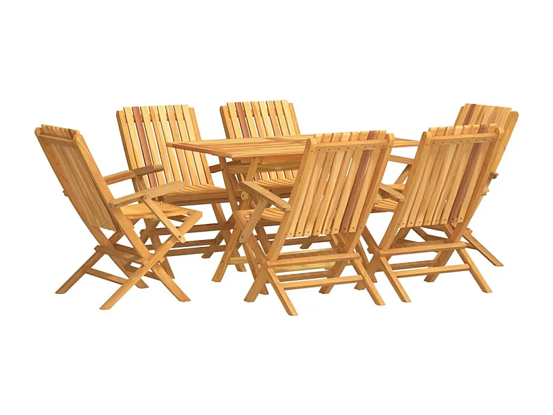 Arvo  Ensemble à manger de jardin 7 pcs Bois de teck solide