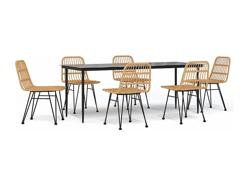 Eden Prairie  7-delige Tuinset poly rattan