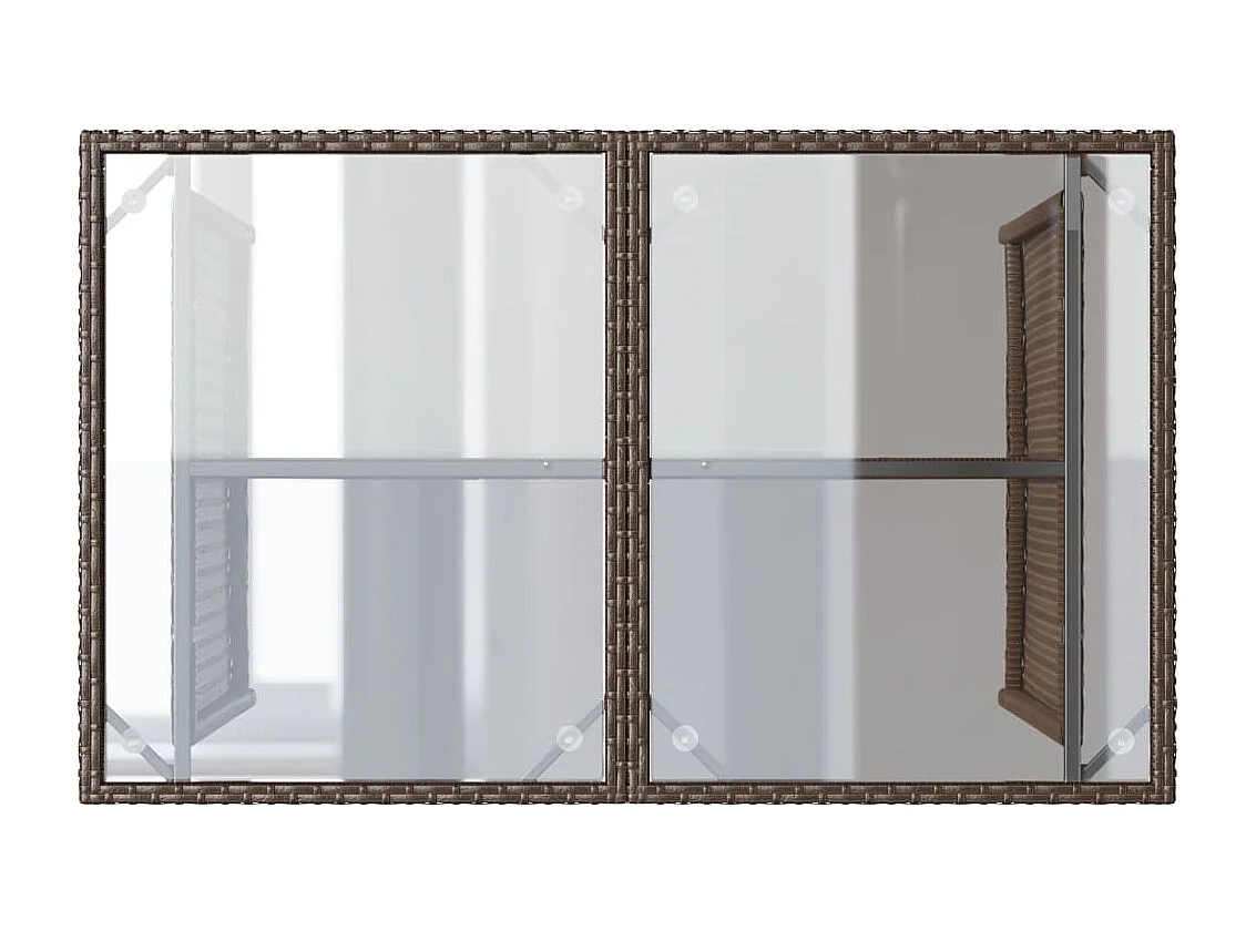 Jornar  2-delige Tuinset met kussens poly rattan bruin