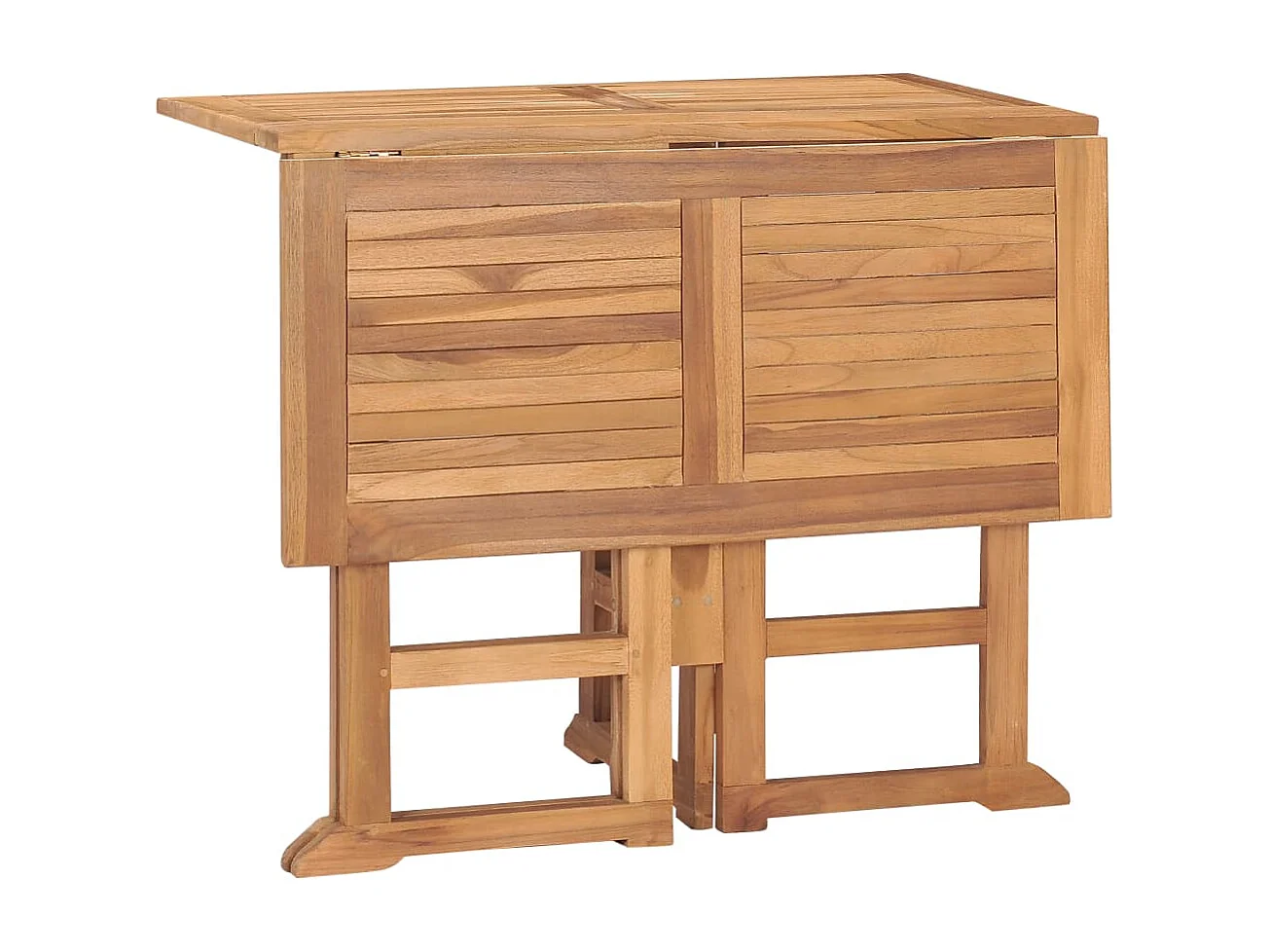 Glabbeek  Set de comedor de jardín plegable 5 pzas madera maciza de teca