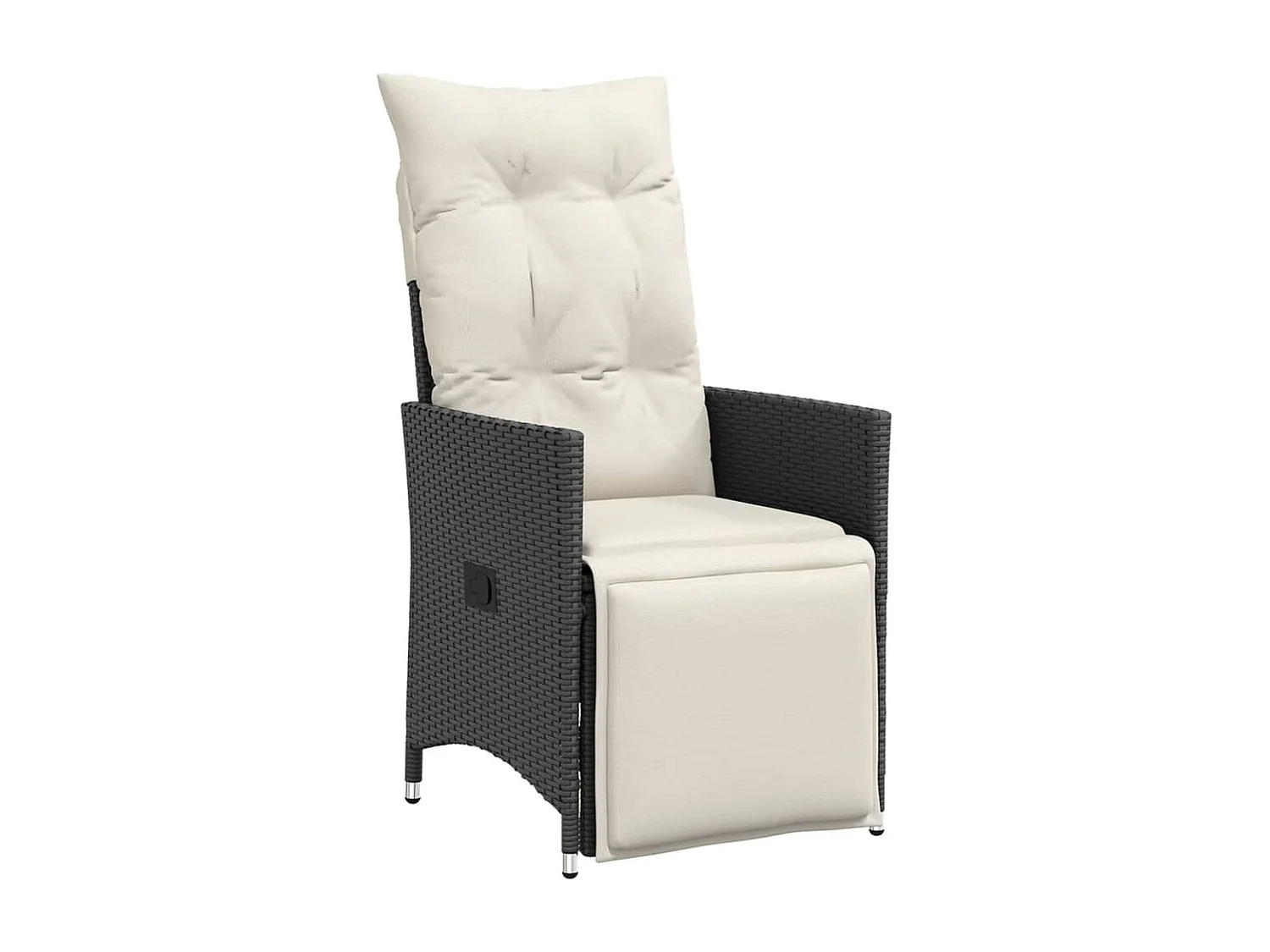 Essex  Ensemble à manger de jardin coussins 7pcs Noir Résine tressée