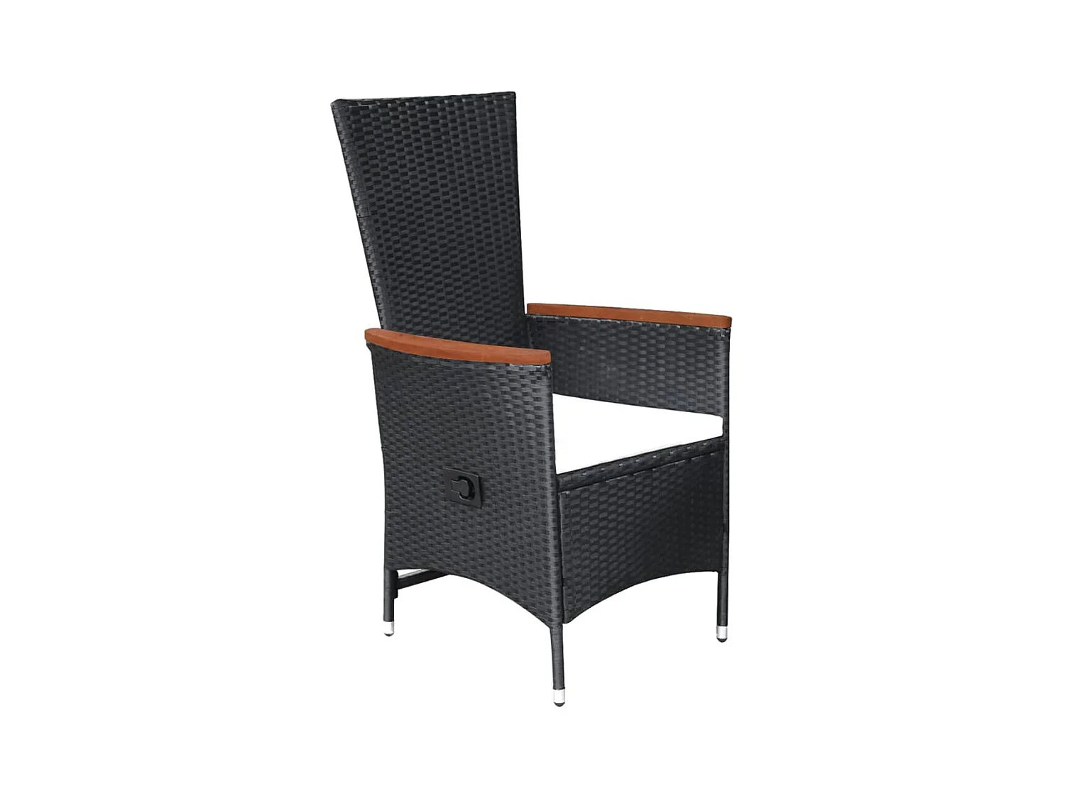 Massimiliano  Ensemble à manger de jardin 7 pcs Résine tressée Noir