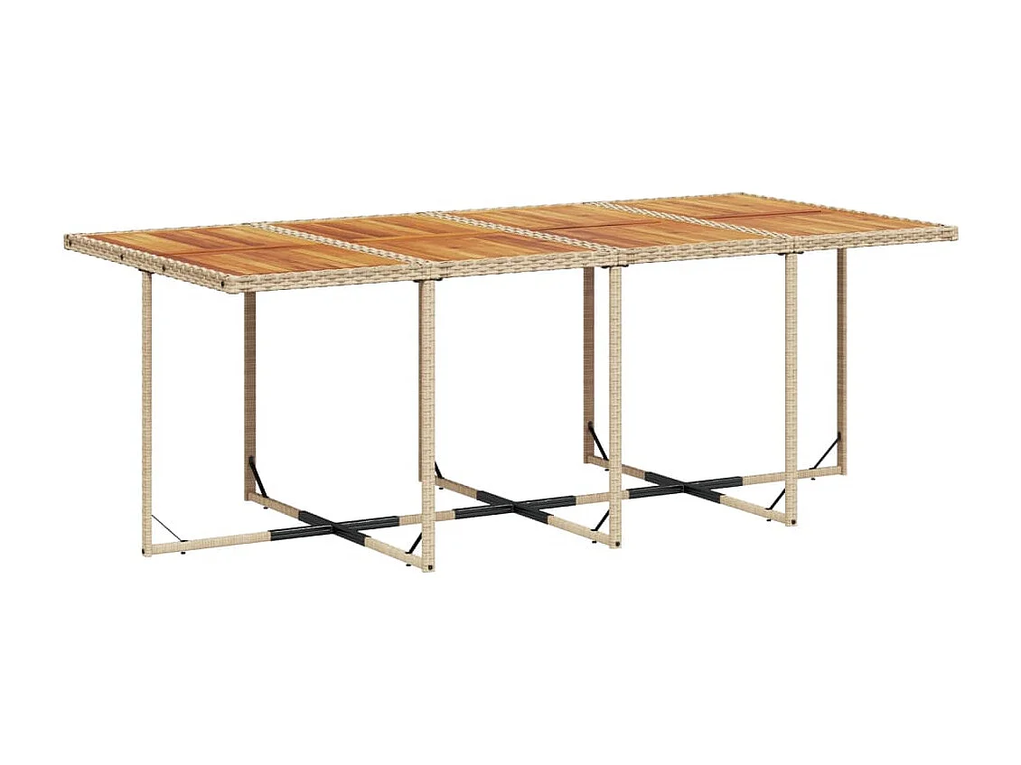 Bonno  Set comedor de jardín con cojines 13 pzas ratán sintético beige