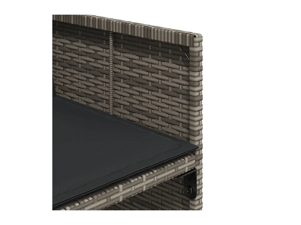 An Daingean  13-delige Tuinset met kussens poly rattan grijs