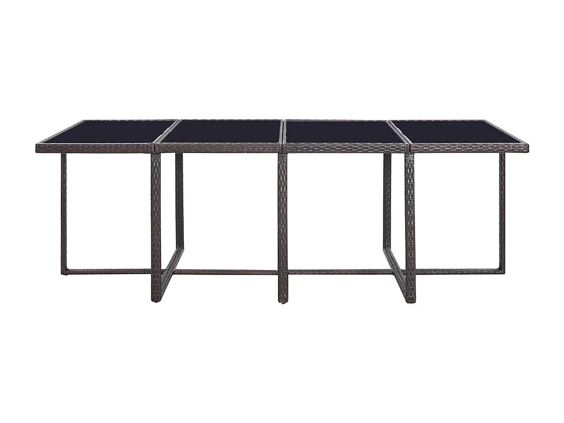 Chenoa  Ensemble à manger d'extérieur et coussins 13 pcs Résine tressée