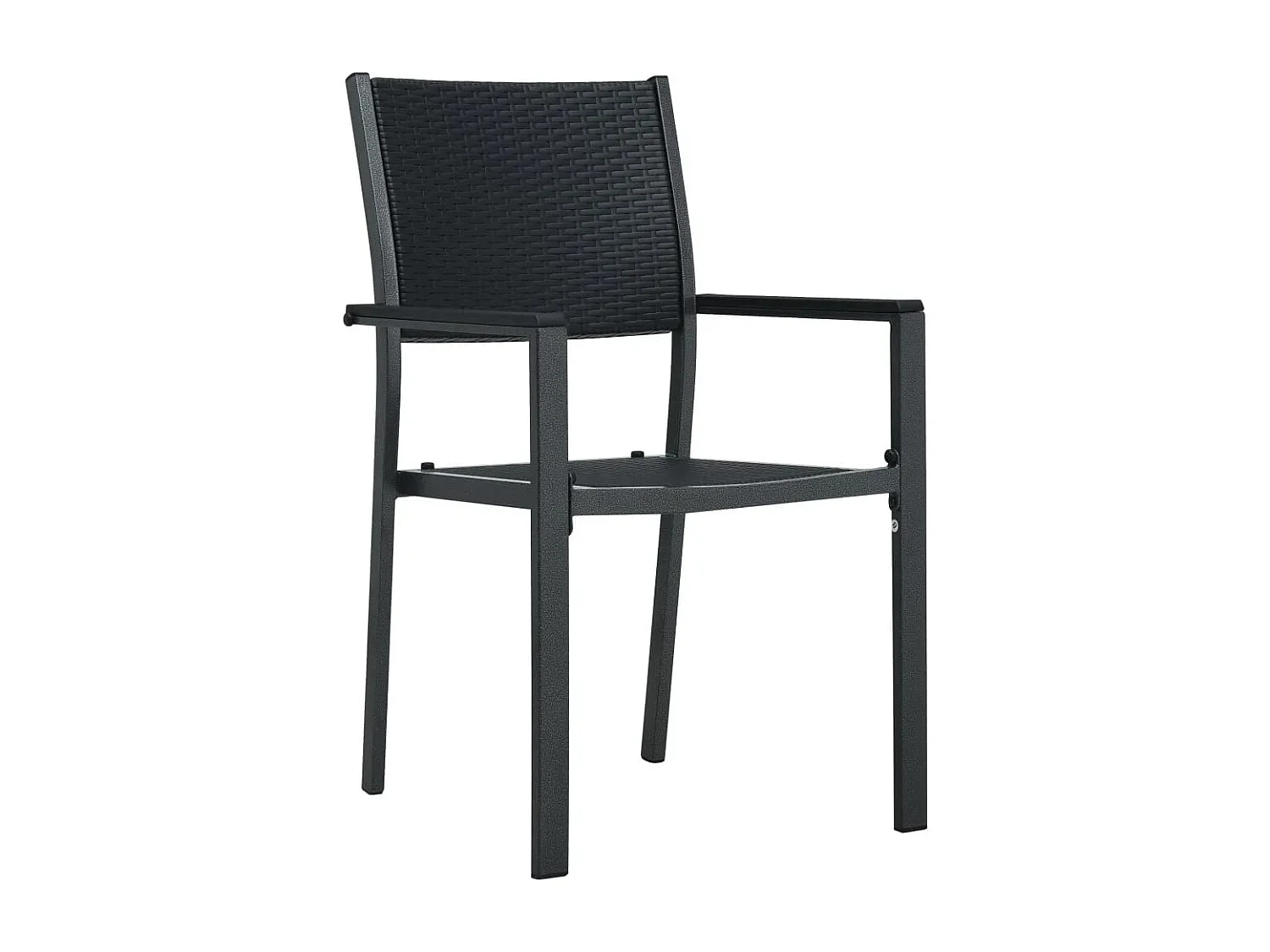 Vejby  Juego de comedor para jardín 9 piezas negro