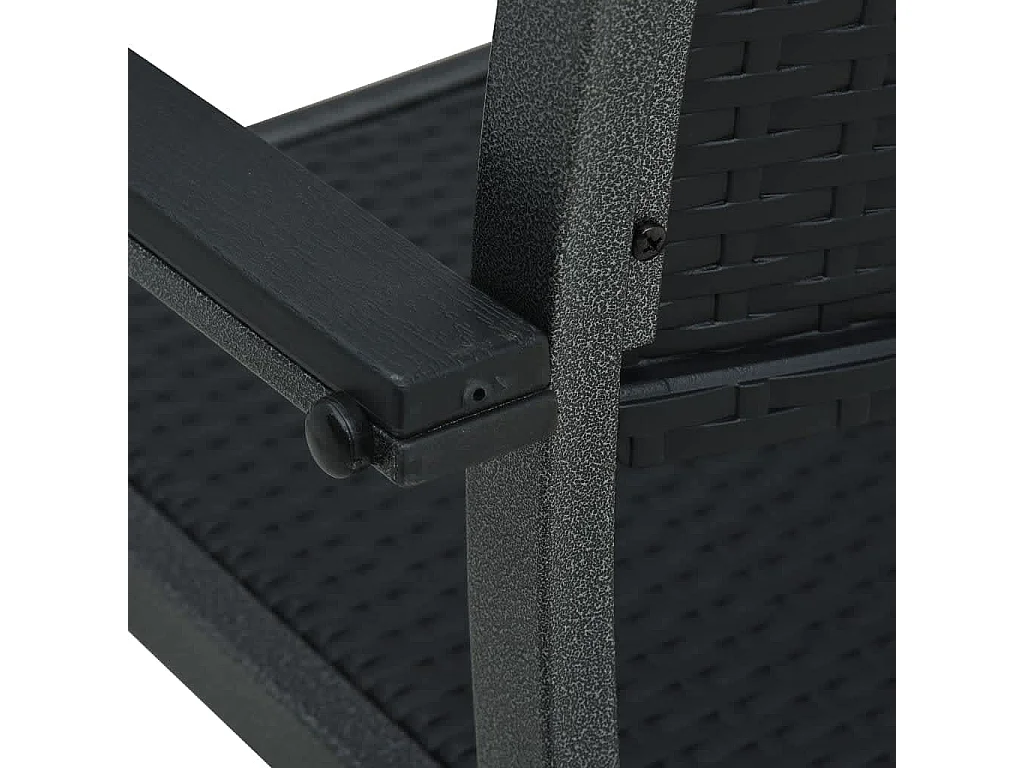 Vejby  Juego de comedor para jardín 9 piezas negro