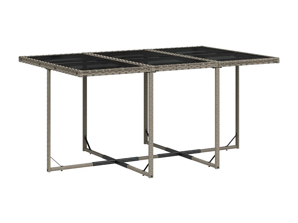 Zenn  11-delige Tuinset met kussens poly rattan grijs