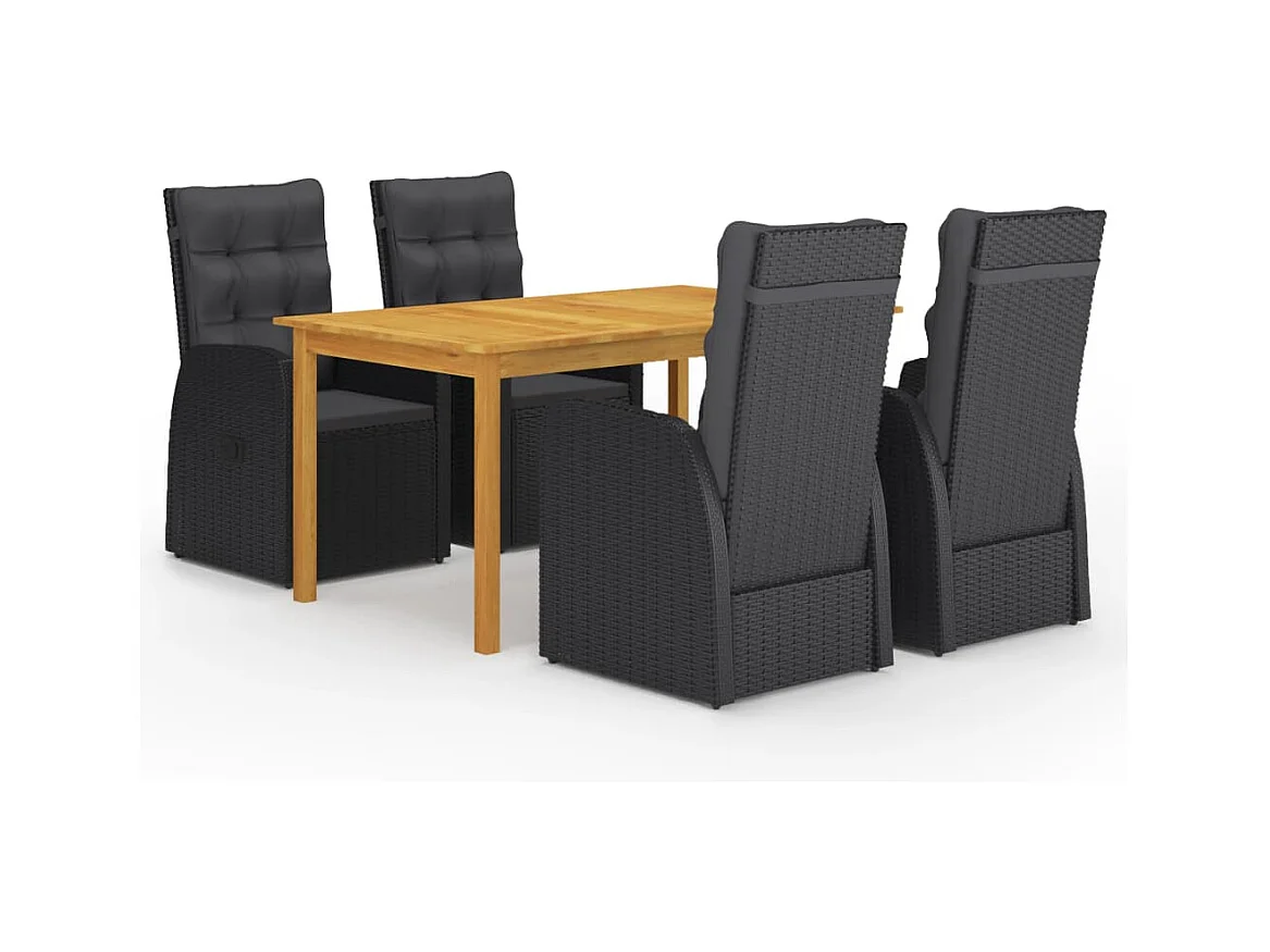 Derrik  5-delige Tuinset zwart