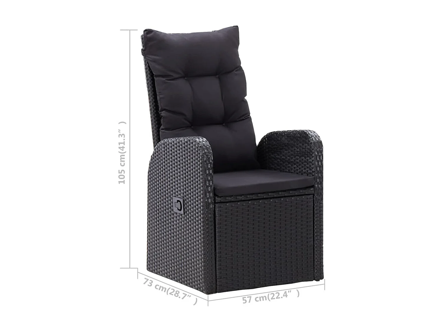 Derrik  Ensemble à manger de jardin 5 pcs Noir