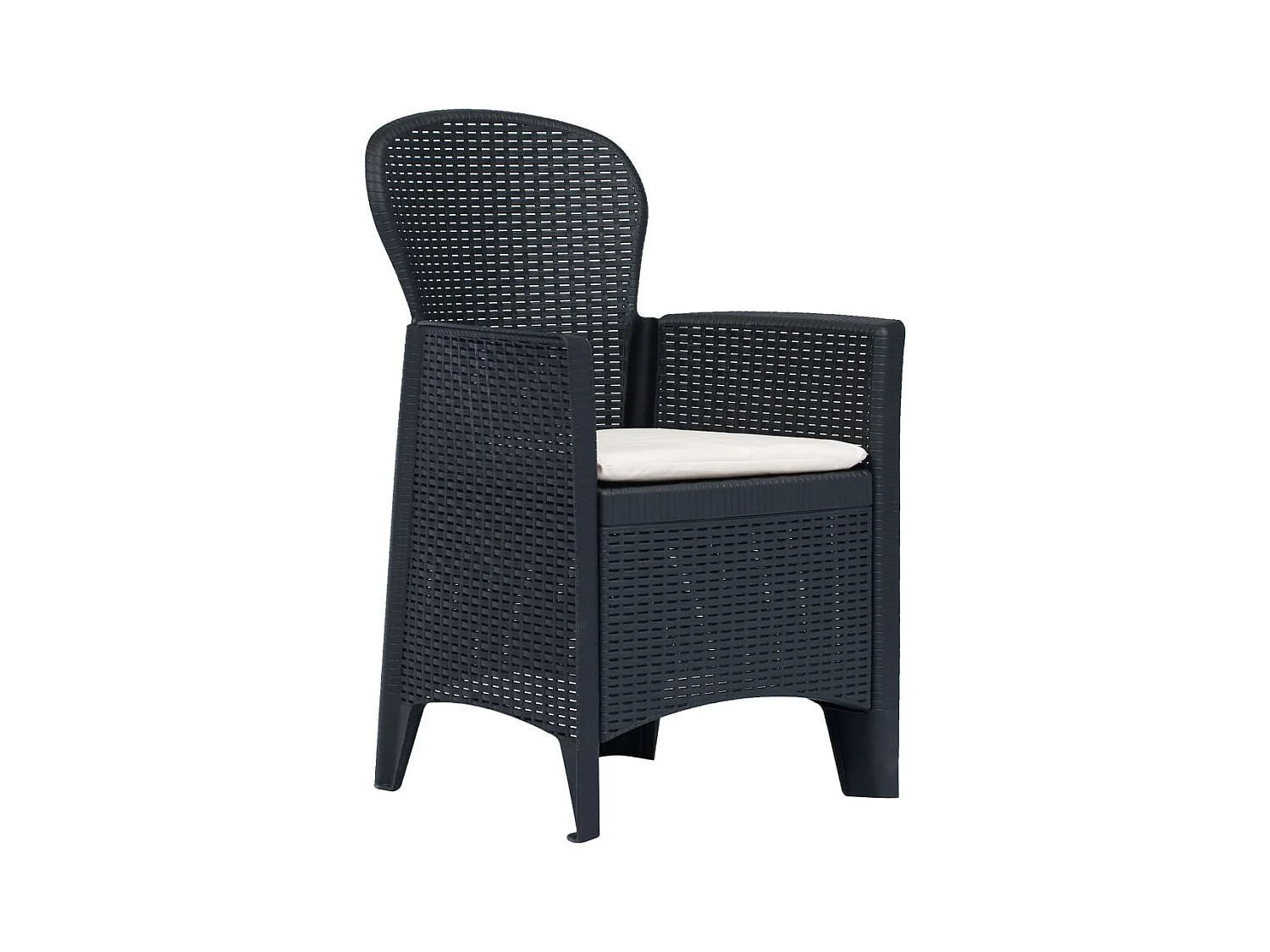 Nathan Paul  Ensemble à manger d'extérieur 5 pcs Plastique Aspect de rotin