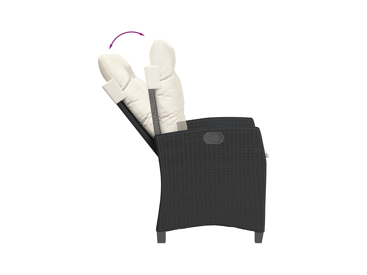 Great Bend  Ensemble à manger de jardin coussins 7pcs Noir Résine tressée
