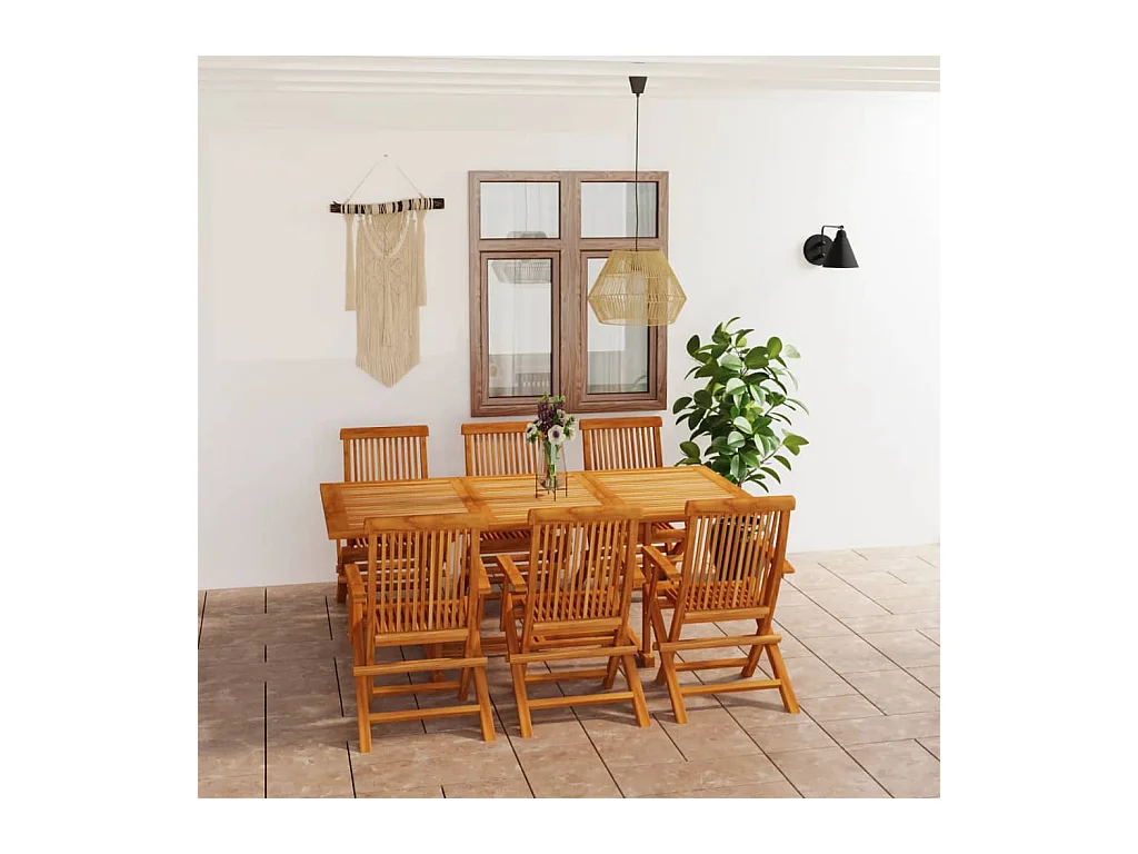 Ray Alan  Ensemble à manger de jardin 7 pcs Bois de teck massif