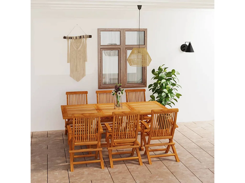 Ray Alan  Ensemble à manger de jardin 7 pcs Bois de teck massif