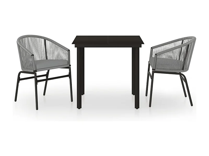 Florentin  3-delige Tuinset grijs