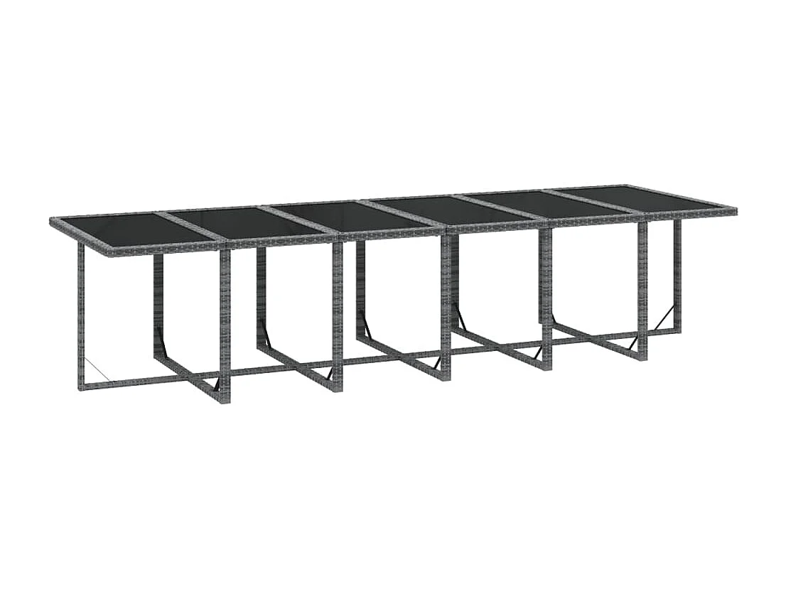 Browns Mills  13-delige Tuinset met kussens poly rattan grijs