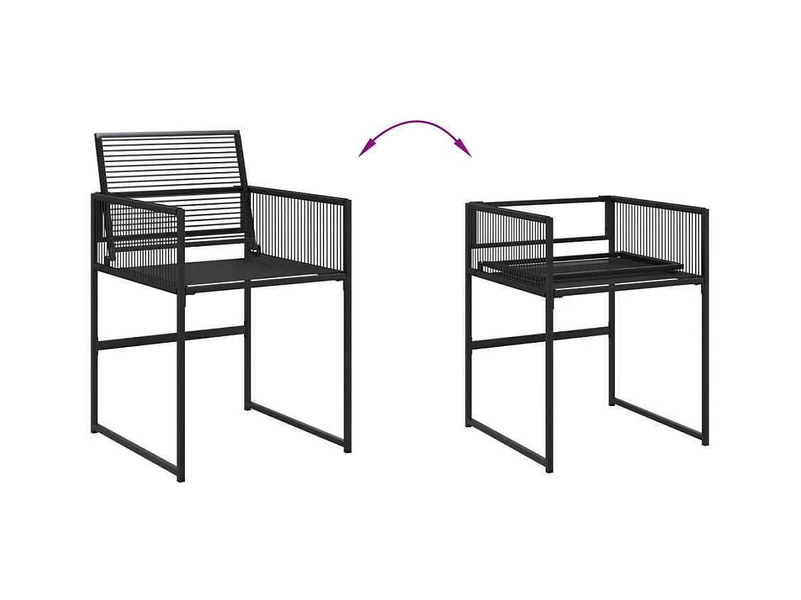 Zerdan  5-delige Tuinset poly rattan zwart
