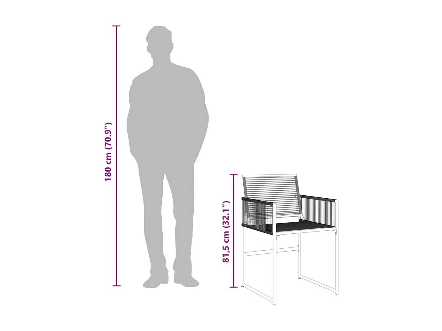 Zerdan  Ensemble à manger de jardin 5 pcs Noir Résine tressée