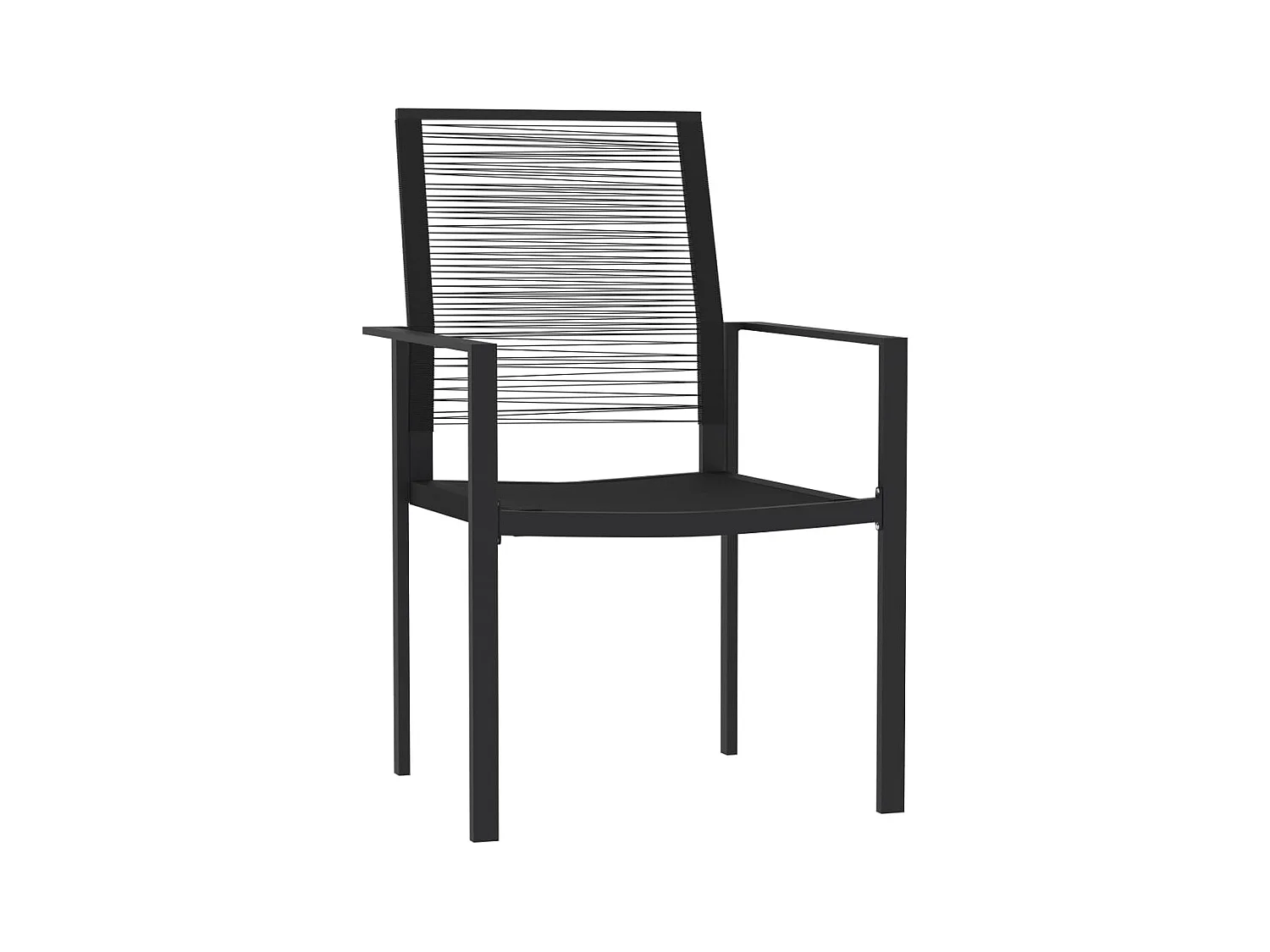 Lucie-Rose  Ensemble à manger de jardin 5 pcs Noir