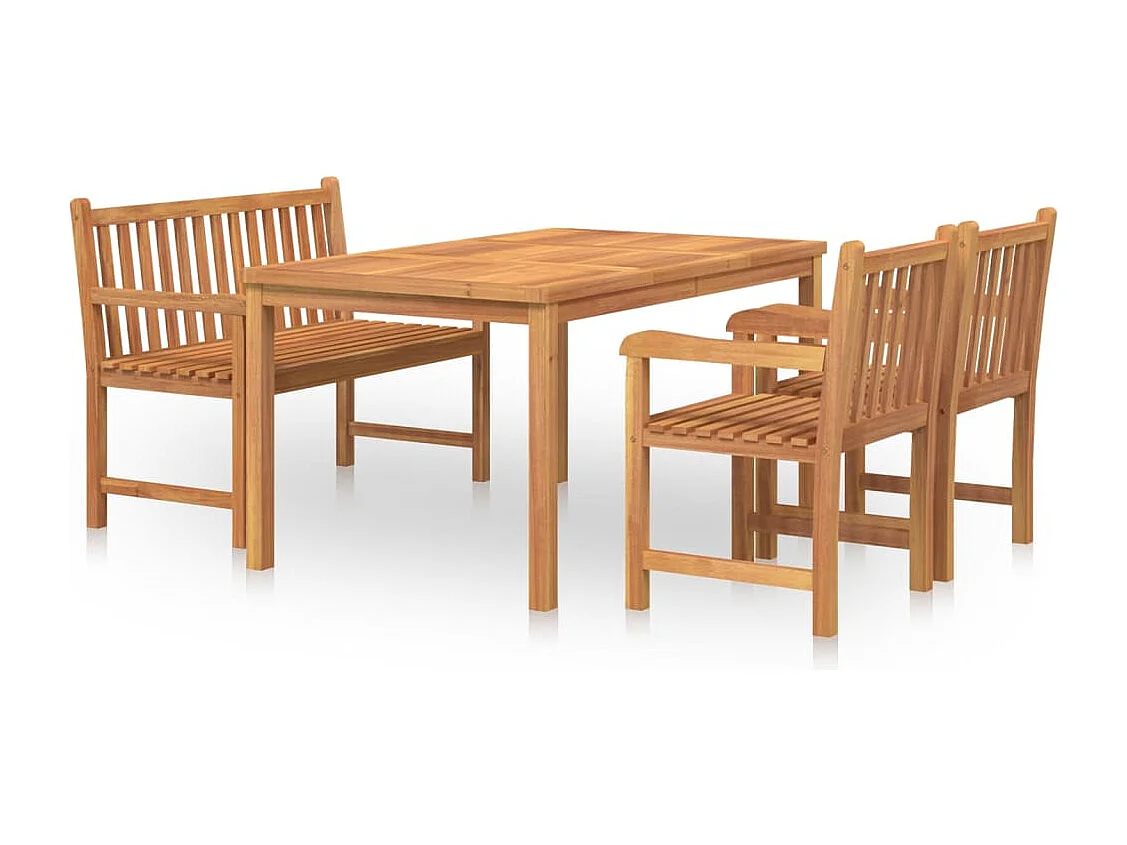 Birgit  4-delige Tuinset massief teakhout