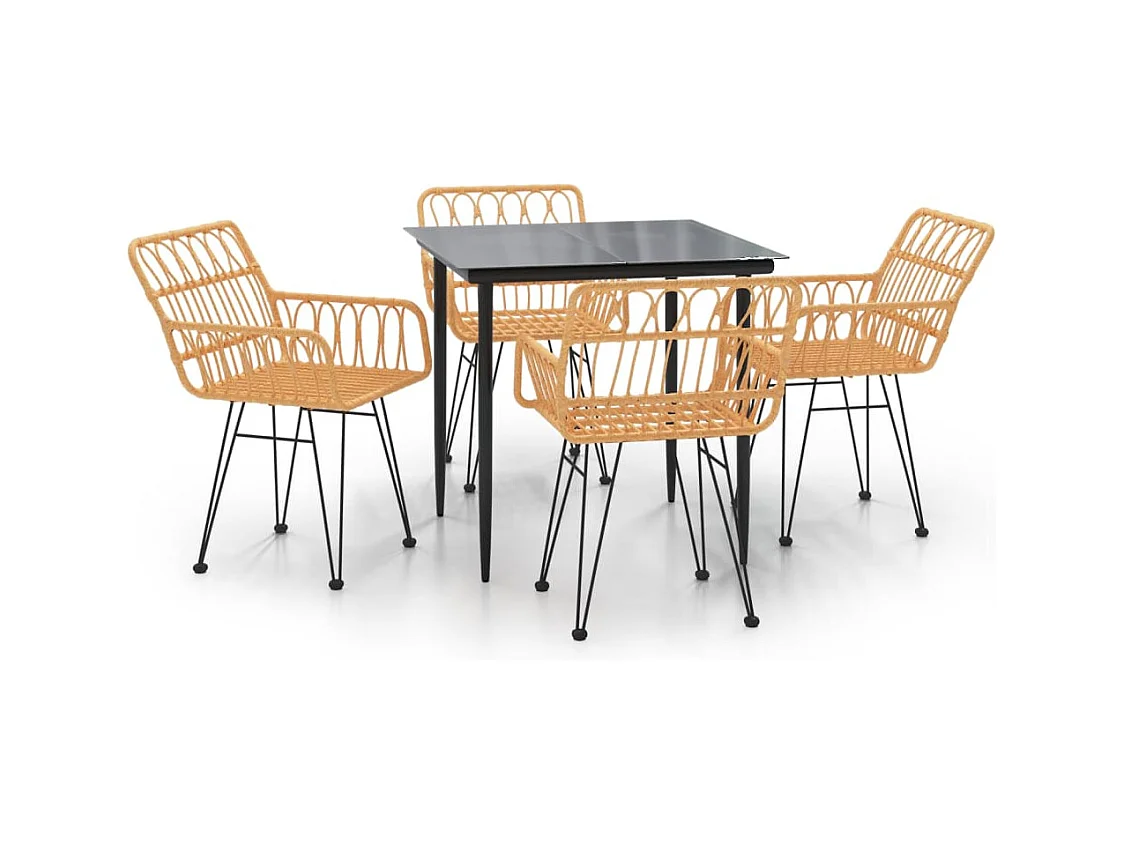 Arkadelphia  5-delige Tuinset poly rattan