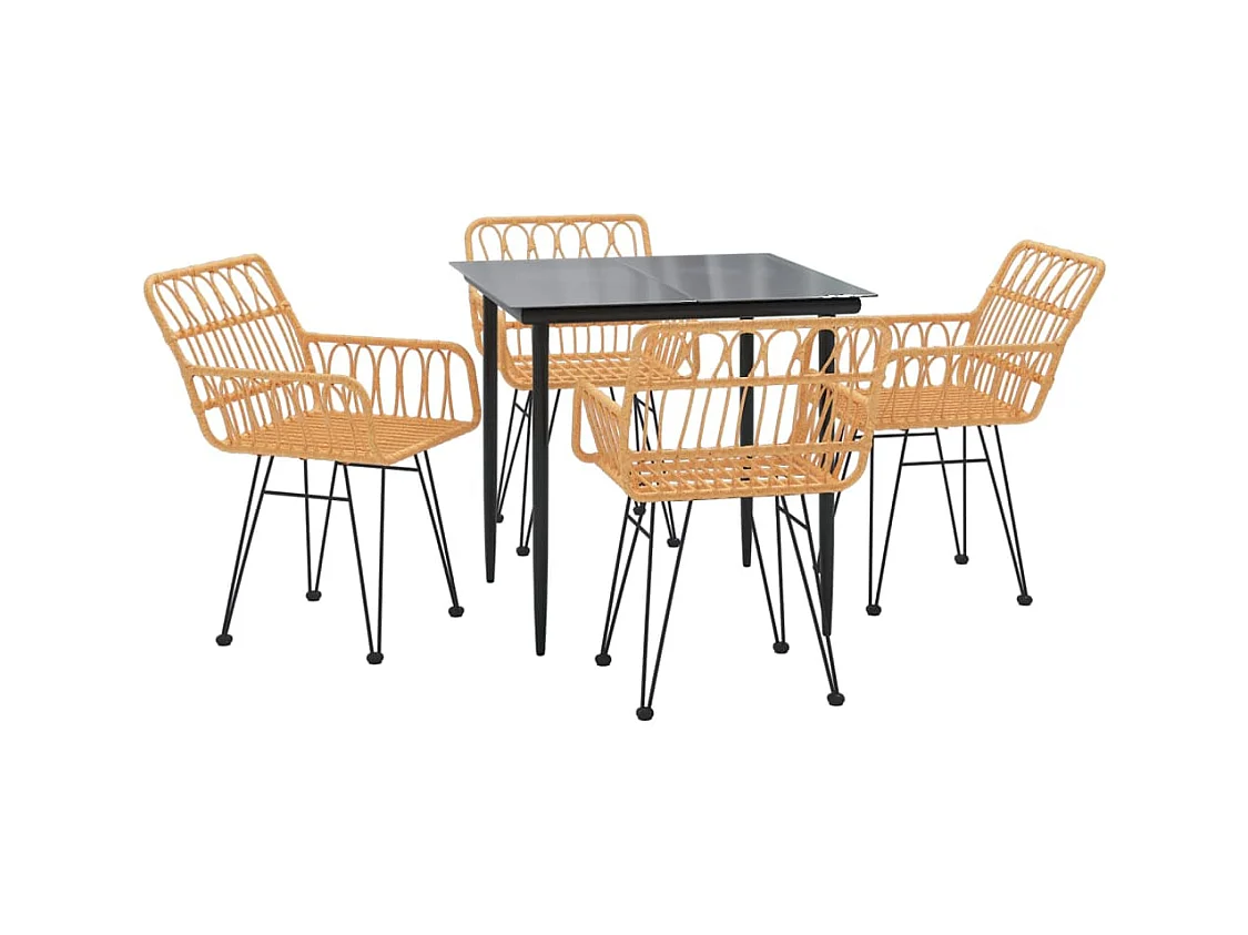 Arkadelphia  5-delige Tuinset poly rattan